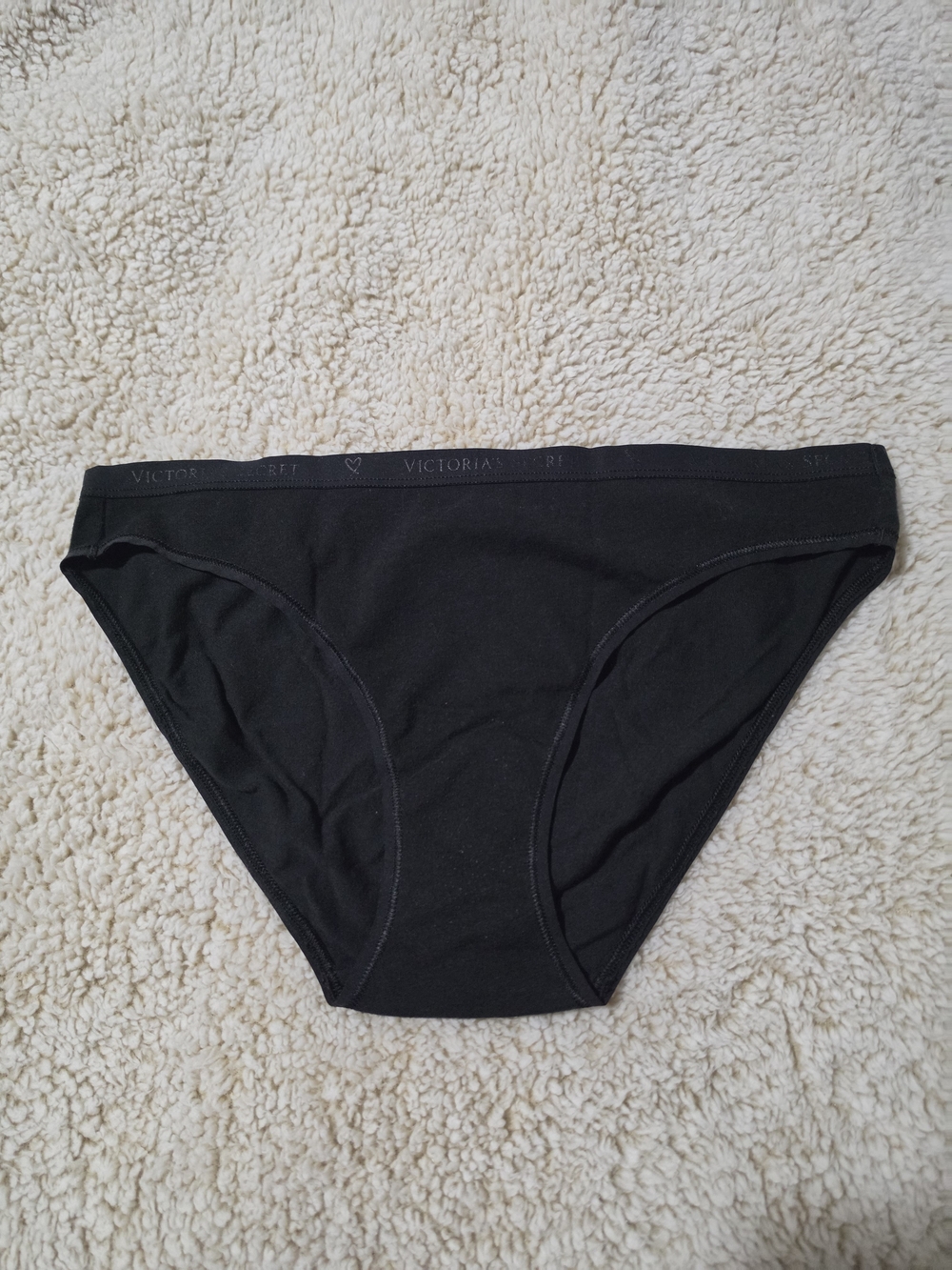 Victoria's Secret Black Cotton Bikini Briefs